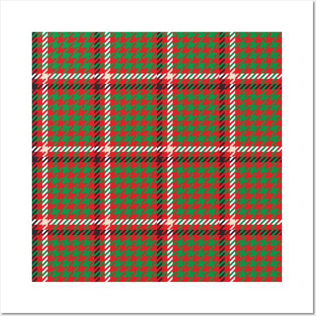 Christmas plaid-check-tartan pattern Wall Art by ilhnklv